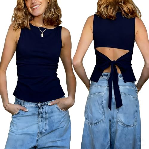 CIDER Tank Tops for Women Floral Sleeveless Crop Top Boat Neck