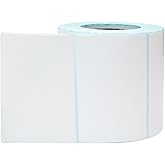 LifCratms 3x2 Inch Thermal Label Stickers, Rectangle Self-Adhesive Direct Thermal Stickers Labels for Label Printers, 500 Sheets/1 Roll, White