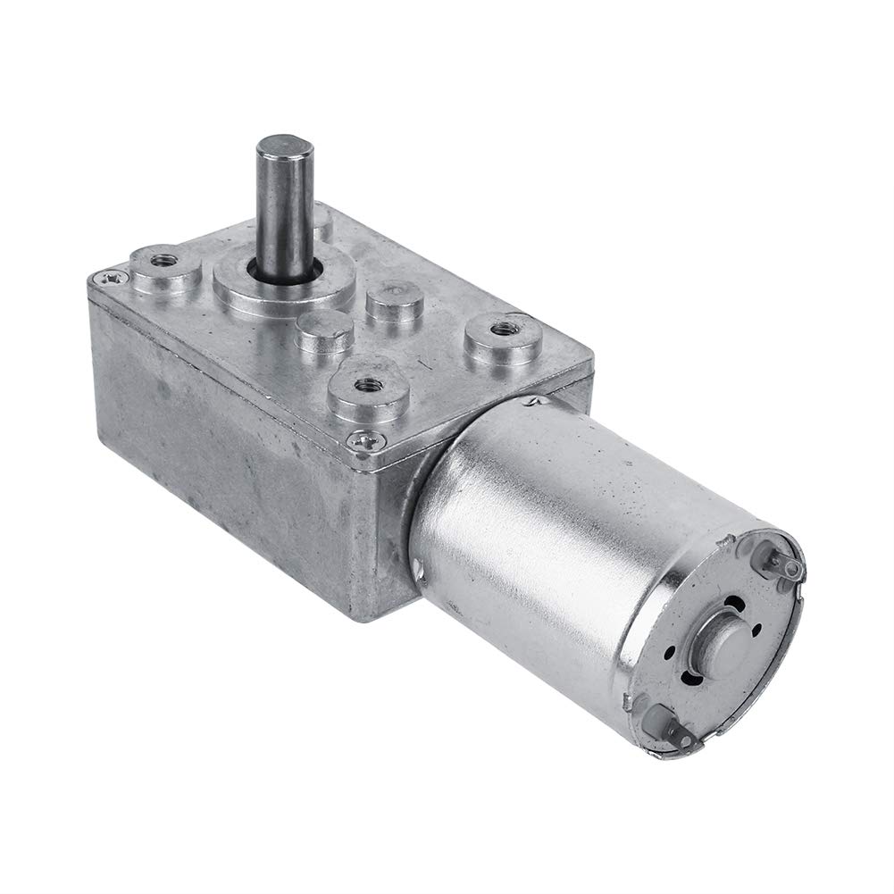 Photo 1 of Joyzan Worm Geared Motor, DC 12V Gear Box Reversible High Torque Reversed Turbine Electric Drive Reduction Window Door Lock Opener Miniature Winch Robot Rotating Table Curtain Machine 10KG.CM 62RPM