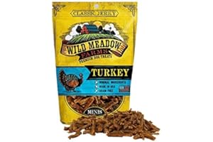 Wild Meadow Farms - Classic Turkey Minis - USA Made Soft Jerky Training Treats for Dogs, 4 oz