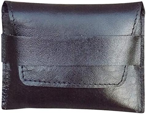 Style98 Pure Leather Pocket Size Wallet & Card Holder for Men & Women -Black - Small