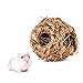 simoce Handmade Edible Natural Grass Bell Play Ball/Holey Nest/Holey Tunnel for Rabbit, Hamster, Guinea-Pig or Chinchilla, Chew Toy for Small Animals.