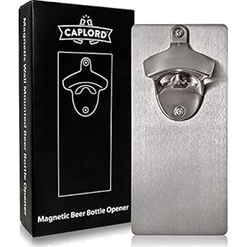Bottle Opener Wall Mounted with Magnetic Cap Catcher - Stainless Steel - by CAPLORD, Housewarming Gifts