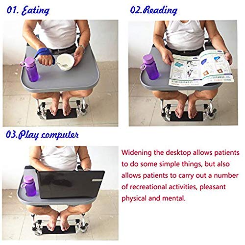XUEXIN Wheelchair Lap Tray Table Accessories with Cup Holder Medical Portable Child Chair Universal Trays Desk Fit for Manual Powered or Electric Wheelchairs (Size:52 58CM for 16-20 Inch Wheelchairs) - Thumbnail 6
