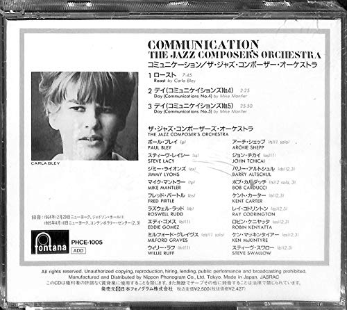 Jazz Composer S Orchestra Communication Feat Carla Bley By Jazz Composer S Orchestra Amazon Com Music