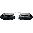 KYYET Compatible with BMW E90 E91 E92 E93 PRE-LCI Gloss Black M3 Style Side Mirror Cover Cap