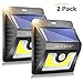 Solar Motion Sensor Lights Outdoor, Super Bright COB 36 LED Wireless Waterproof Solar Wall Outside Lighting, Solar Security Light for Porch Patio Yard Deck Stairway Driveway (2 Packs)