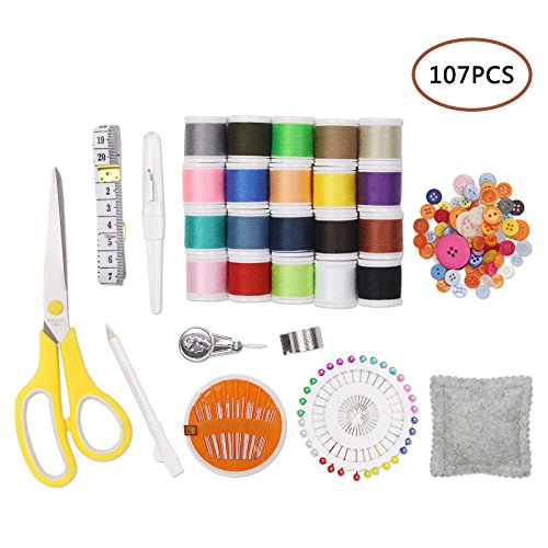 SAXTX 100 Handmade Extra Large Sewing Basket with 107 Pcs Professional