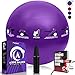 Epitomie Fitness Active Balance Fitness Ball with Imprinted Exercise and Training eBook (Purple/65 cm)