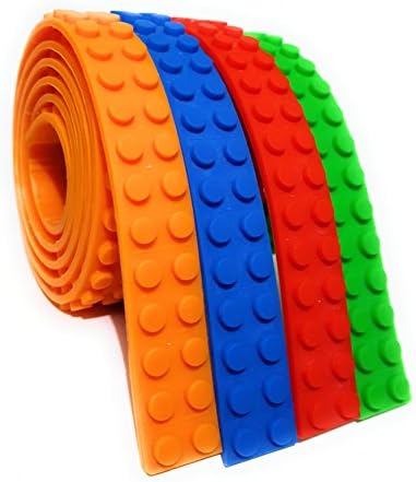 Block Tape for Building blocks from Javivalpo, toys of self-adhesive strips, brick base for Lego, duct tape with 4 color of 36.22 inches each, used for decorates everything equal to a Self Adhesive
