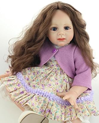 Dollshow So Truly Long Hair Princess Toddler Girl Silicone Reborn Baby Dummy Huge Doll Kids Pretend Play Toys 24inch 60CM