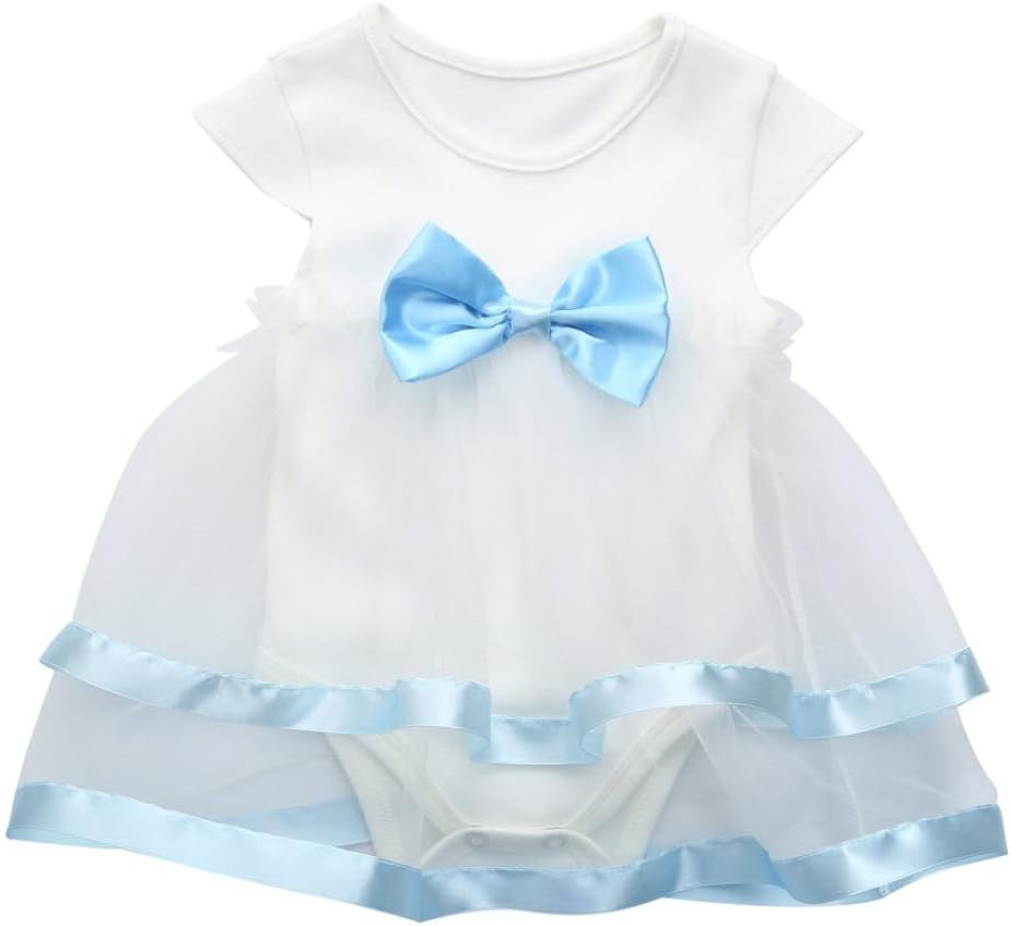 Dress for 0-2 Years, Infant Girls Birthday Tutu Bow Clothes Party Jumpsuit Princess Romper Dress