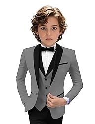 Tuxedo Suits for Boys 3 Pieces Slim Fit Boys Formal