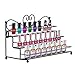 Dazone Mounted 3 Tier Metal Shelf Nail Polish Wall Rack Essential Oils Perfume Organizer (Black)