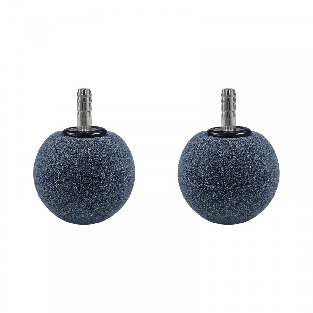 DONGKER Aquarium Air Stone Bubbler, 2/4Pcs 4 cm Ball-shape Fish Tank Nano Bubble Stone for Diameter 4mm Air Pipe Nano Pond Aquarium Pump Hydroponics
