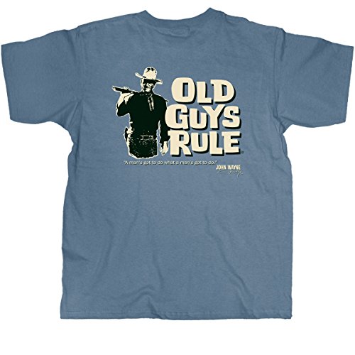 Old Guys Rule Mens John Wayne A Man's Got To Do T-Shirt
