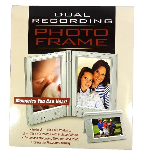 Mark Feldstein & Associates Dual Recording Photo Frame Memories You Can Hear!, RE9938 (Metallic Silver)