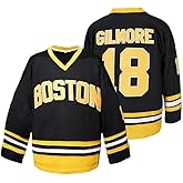 Youth Boston #18 Hockey Jersey 90s Sports Movie Stitched Ice Hockey Jersey Black/White