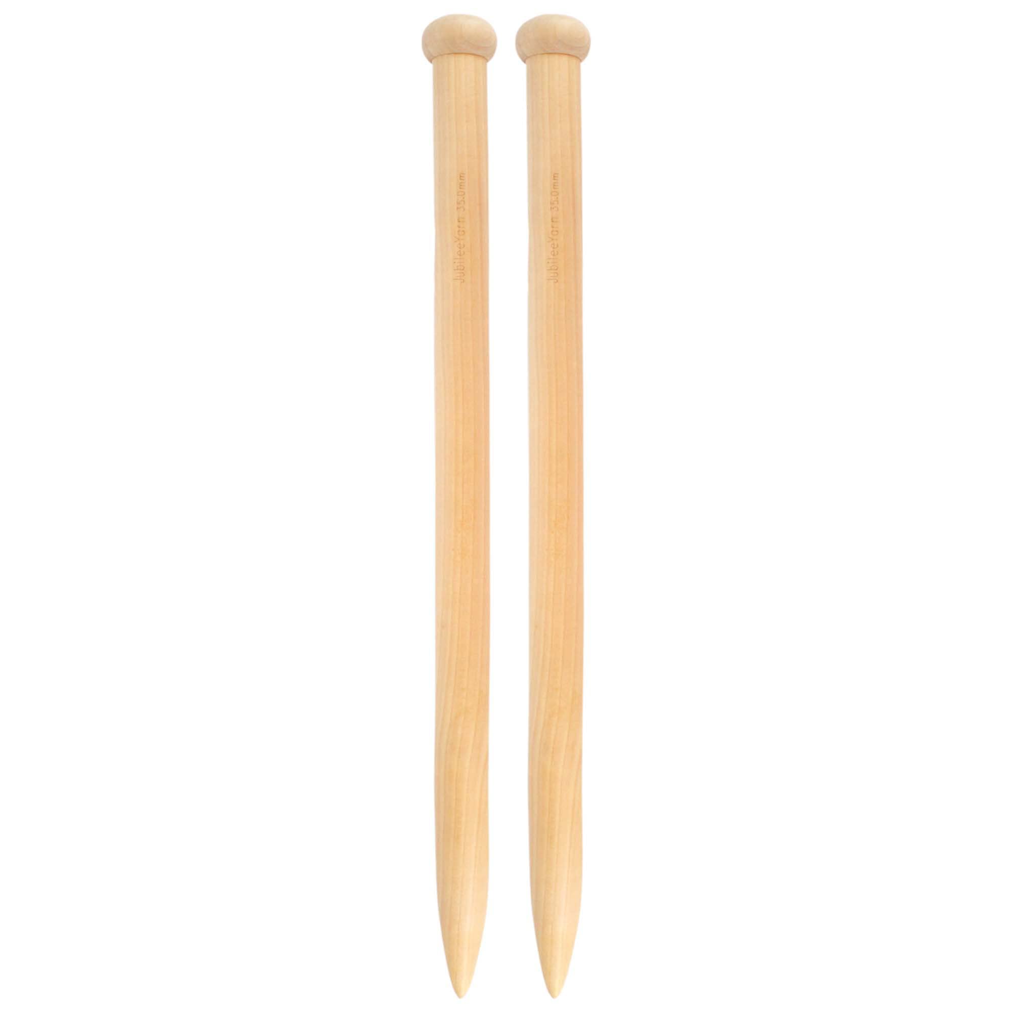 JubileeYarn Jumbo Bamboo Knitting Needles - US 85 (35mm) - 24" Long - 1 Pair
