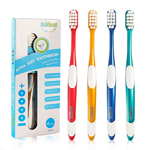 Mident Extra Soft Toothbrush for Sensitive Gums and Teeth with Deep