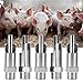 5PCS Automatic Pig Nipple Water Drinker, Livestock Water Drinking Dispenser Supplies Stainless Steel Straw Type Waterer Feeder for Sows Hog Swine Piglets Sheep Goatsthumb 3