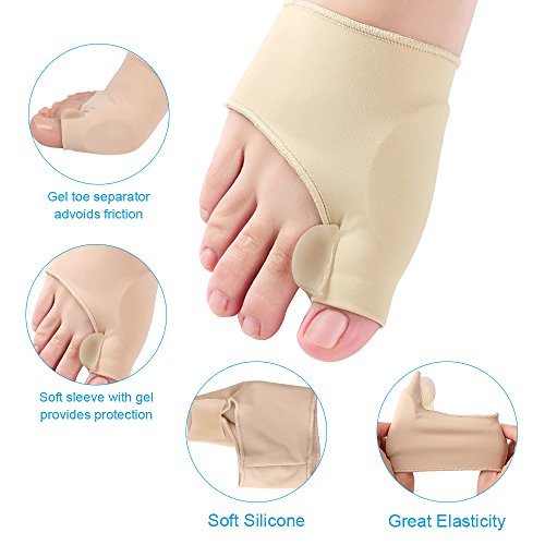 Bunion Corrector and Bunion Relief Kit for Bunion, Hallux Valgus, Big Toe Joint with Protector Sleeve, Separators, Straightener Splint and Foot Massage Ball by Jarvania - Thumbnail 2
