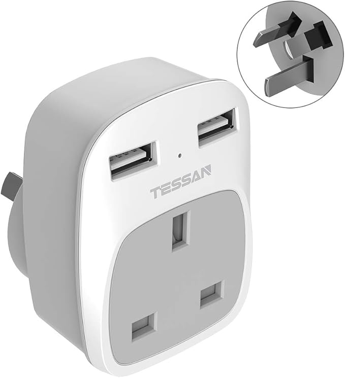 Australia China Plug Adapter with 2 USB Ports, TESSAN Amazon.co.uk Electronics
