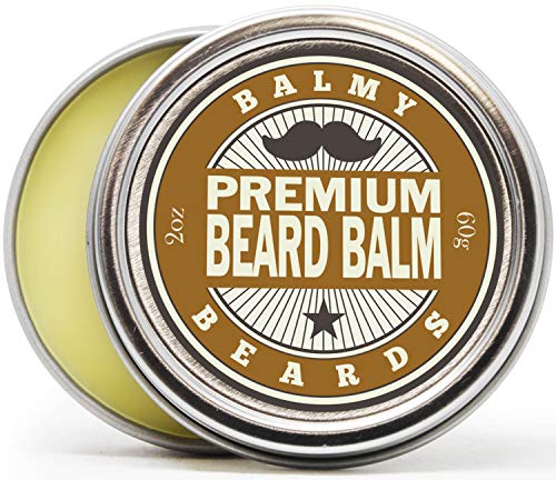 Balmy Beards Best Premium Beard Balm and Leave In Conditioner and Wax - All Natural Organic Beard and Mustache Softener - Styles, Strengthens and aids Hair Growth (Cedarwood)