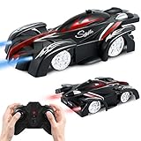 iFixer Remote Control Car Toy, Rechargeable Wall Climbing Car Kids Boy Girl Birthday Present Mini Control Dual Mode Rotating Stunt Car LED Head Gravity Defying