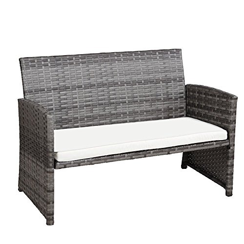 4-Piece Rattan Patio Furniture Patio Wicker Furniture Set-Outdoor Rattan Sofa Conversation Set
