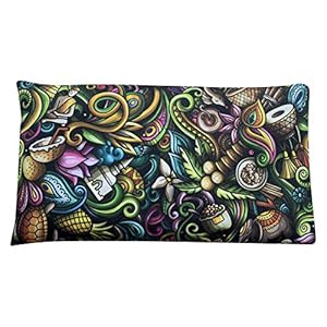 NativOrganics Eye Pillow for Yoga Meditation and Relaxation, Spiritual India Themed Washable Eye Bag Filled with Linseed and Lavender