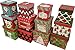 Christmas Boxes, 16 Count Nested, Assorted Large Set with Many Sizes and Prints, fits in one Box (Merry & Bright)