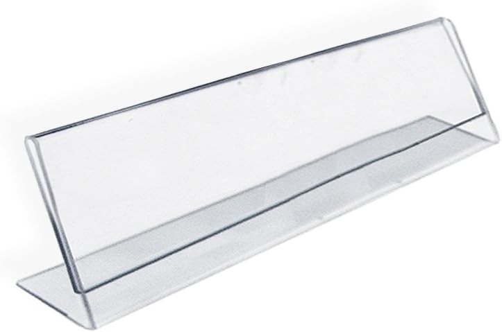 Azar 112702 Horizontal 6-Inch Width by 2-Inch Height Nameplate Acrylic Sign Holder, 10-Piece Set