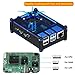iuniker Raspberry Pi 4 Case, Raspberry Pi 4 Case with Fan Raspberry Pi 4 Heatsink Raspberry Pi 4 Fan Raspberry Pi Case for Raspberry 4 Model B/Pi 4b (Blue)