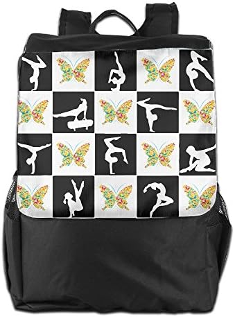 GYMNAStics Butterfly Travel Casual Backpack Hiking Rucksack School Bag Daypack