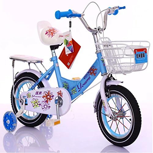 Baby Bike and Boy's Bikes and Girl's Bikes with Training Wheels Blue 14 inch, Giftsred