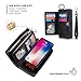 Petocase Compatible iPhone XS Max Wallet Case, Multi-Functional PU Leather Zip Wristlets Clutch Detachable Magnetic 13 Card Slots 4 Cash Purse Protection Back Cover for Apple iPhone 10S Max 6.5