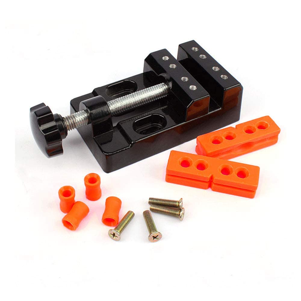Wotendy Mini Drill Press Vise, versal Flat Clamp Table for Jewelry Walnut Nuclear Watch Repairing Clip On DIY Sculpture Craft Carving