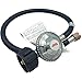 Gauge Master Premium 2 Foot Universal QCC1 Low Pressure LP Propane Regulator - BBQ Grill Replacement Hose fits Most LP Gas Grills, Heaters and Fire Pit Table - 3/8
