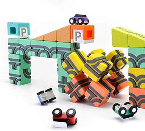 Amazon Qbitoy Qbi Plus 33ピース 車3台入り キッズ デザイン賞受賞 プログラミング的思考力を育むsteam知育ブロック 誕生日 プレゼント 知育玩具 おもちゃ 3歳 4歳 5歳 6歳 小学生 男の子 女の子 磁石 ブロック 入学祝い ブロック おもちゃ