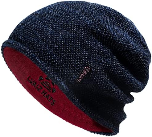 Winter Beanie Hat Fleece Lined Reversible Skull Cap for Men Women 3 Pack Reversible Winter Fleece Lined Beanie Hats for Men  main image 2