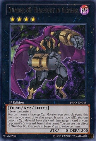 Yu-Gi-Oh! - Number 80: Rhapsody in Berserk (PRIO-EN045) - Primal Origin - 1st Edition - Rare