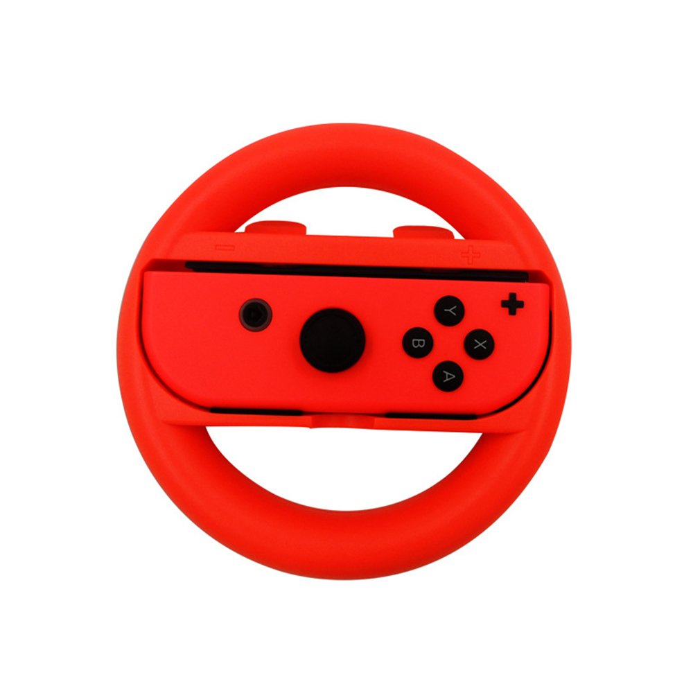 Steering Wheel for Nintendo Switch Joy-Con Handle, Y&R Direct, Red and Blue, 2 Pack