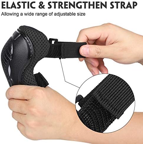 ValueTalks Protecting Gear Units for Youth/Youngsters Adjustable Security Knee Pads and Elbow Pads Wrist Guards for five~15yrs Women Boys Teenagers Biking Skating Curler Skateboard Bike Scooter Out of doors Sports activities