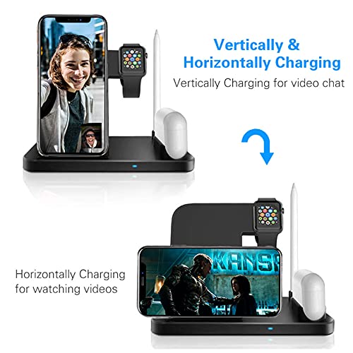 Wireless Charger Dock 4 in 1 Fast Charging Station, iKALULA Nightstand