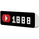 ULANZI TC001 Smart Pixel Clock - Social Media Counter - Digital Alarm Clock with Weather - Awtrix Simulator - Retro Pixel Art Scoreboard Pomodoro Clock Bedside Gaming Room &amp; Office Decor, White