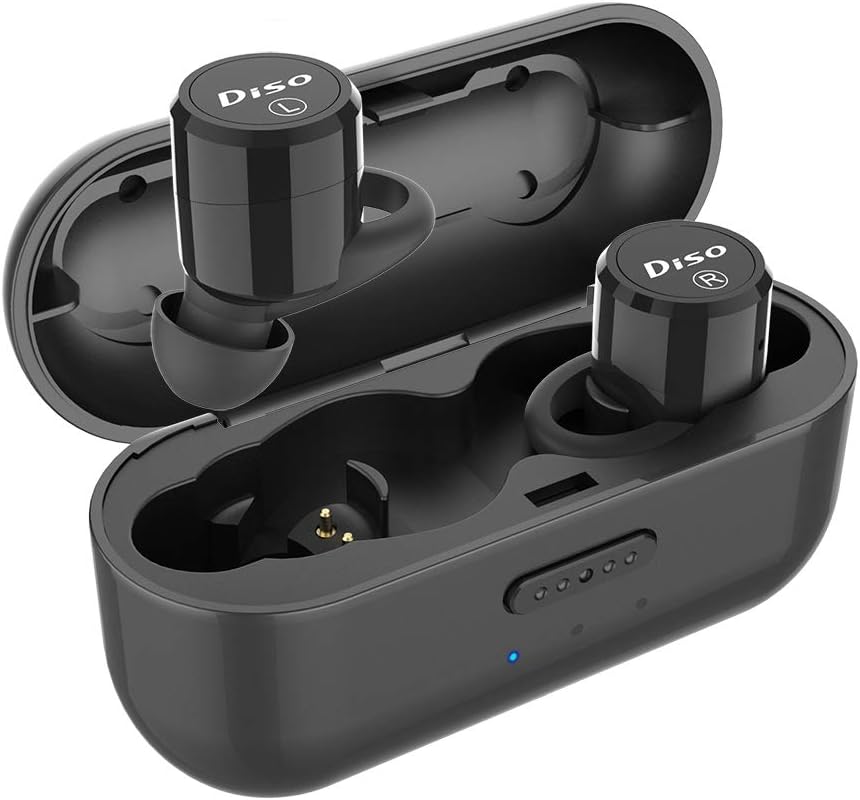 True Wireless Earbuds Bluetooth 5.0 Wireless Headphones with IPX5 Waterproof Charging Case Built-in Microphone Easy-Pair Deep Bass Wireless Earphones for Running Sport