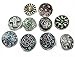 ALL in ONE 10pcs Mixed Style Rhinestone Snap Ginger Button Jewelry Charms (20mm)