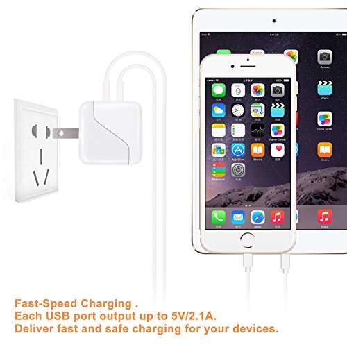 image for Cell-Tronics USB Wall Charger, Dual USB Charger, Celltronics 2Pack 5V/