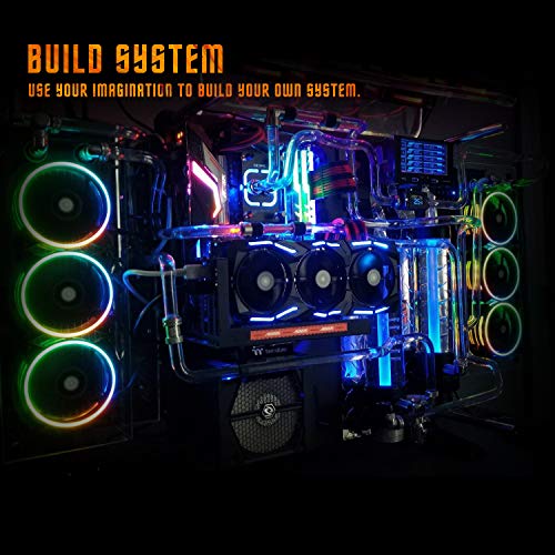Asiahorse Solar ECLIPSEIII-120mm Three Light Loop RGB Interactive Music Cooling Fan for PC Case,Water Cooling Radiators System(1PACK Without Hub)